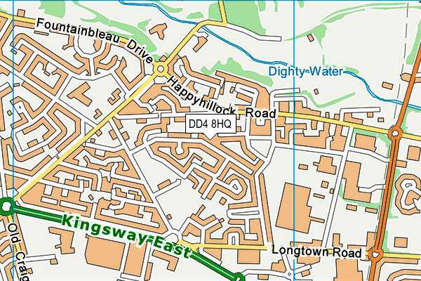 DD4 8HQ map - OS VectorMap District (Ordnance Survey)