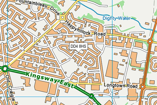 DD4 8HS map - OS VectorMap District (Ordnance Survey)