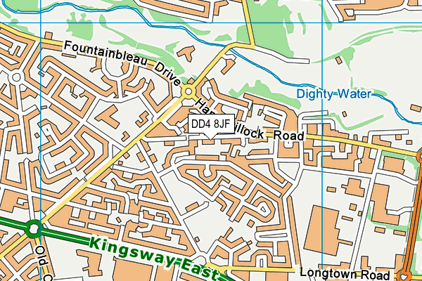 DD4 8JF map - OS VectorMap District (Ordnance Survey)