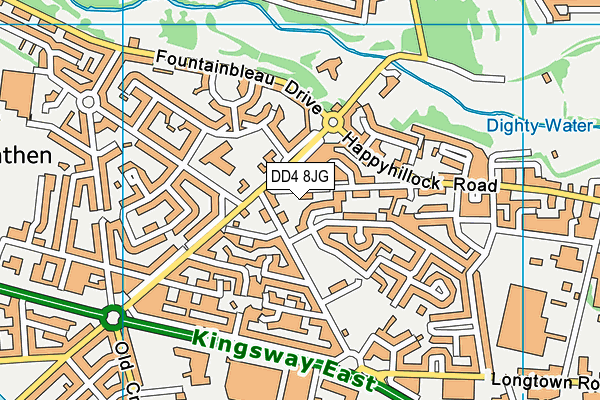 DD4 8JG map - OS VectorMap District (Ordnance Survey)