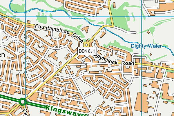 DD4 8JH map - OS VectorMap District (Ordnance Survey)