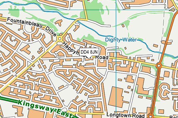 DD4 8JN map - OS VectorMap District (Ordnance Survey)