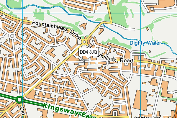 DD4 8JQ map - OS VectorMap District (Ordnance Survey)