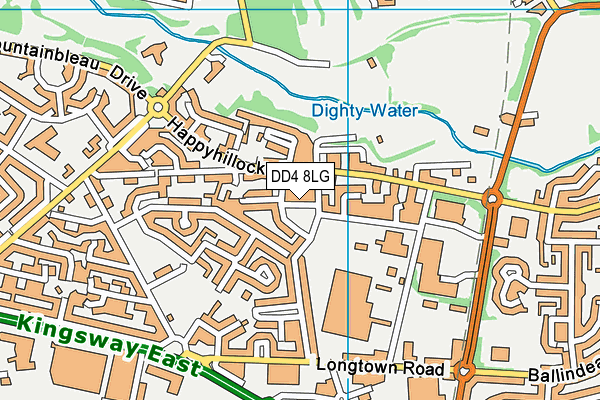 DD4 8LG map - OS VectorMap District (Ordnance Survey)