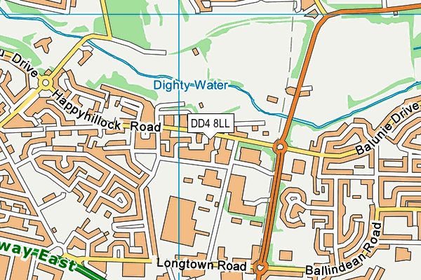 DD4 8LL map - OS VectorMap District (Ordnance Survey)