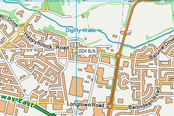 DD4 8LN map - OS VectorMap District (Ordnance Survey)