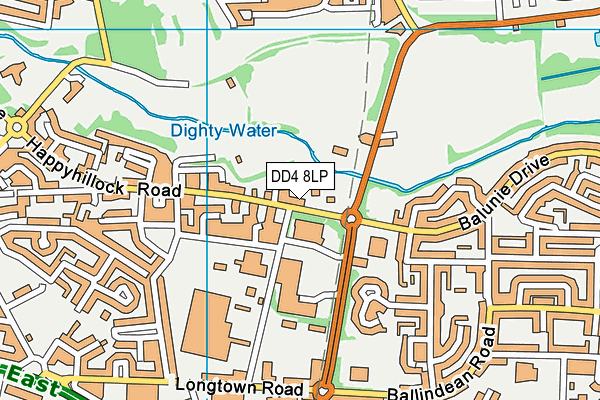 DD4 8LP map - OS VectorMap District (Ordnance Survey)
