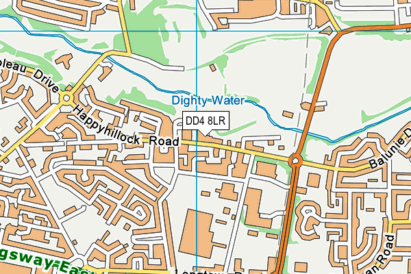 DD4 8LR map - OS VectorMap District (Ordnance Survey)