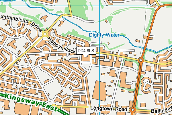 DD4 8LS map - OS VectorMap District (Ordnance Survey)