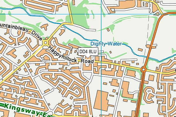 DD4 8LU map - OS VectorMap District (Ordnance Survey)