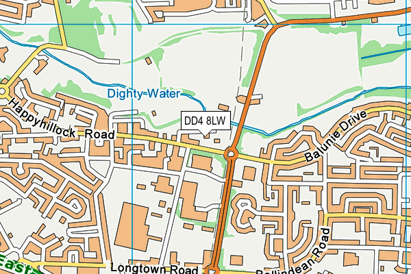 DD4 8LW map - OS VectorMap District (Ordnance Survey)