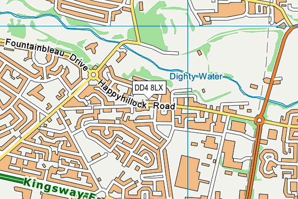 DD4 8LX map - OS VectorMap District (Ordnance Survey)