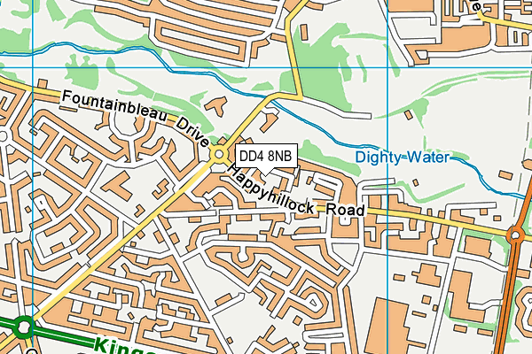 DD4 8NB map - OS VectorMap District (Ordnance Survey)