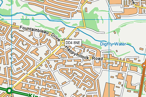 DD4 8NE map - OS VectorMap District (Ordnance Survey)