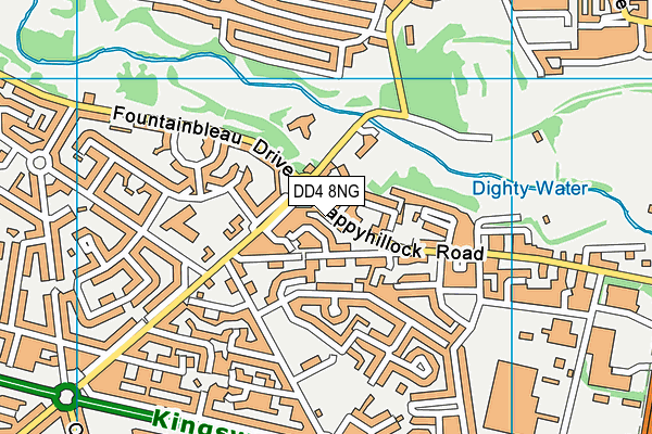 DD4 8NG map - OS VectorMap District (Ordnance Survey)