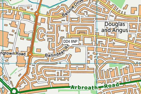 DD4 8NP map - OS VectorMap District (Ordnance Survey)