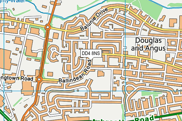 DD4 8NS map - OS VectorMap District (Ordnance Survey)