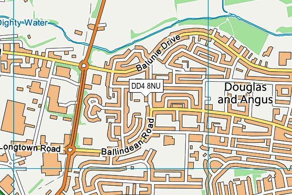 DD4 8NU map - OS VectorMap District (Ordnance Survey)