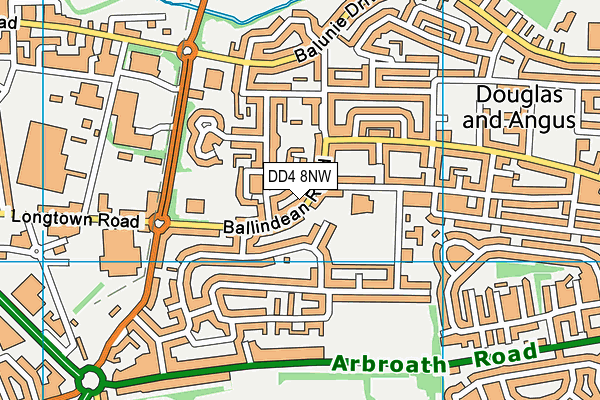 DD4 8NW map - OS VectorMap District (Ordnance Survey)