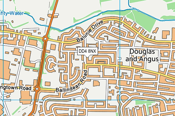 DD4 8NX map - OS VectorMap District (Ordnance Survey)
