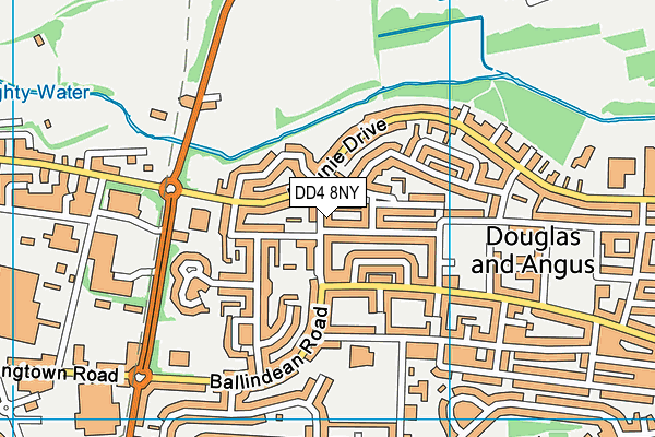 DD4 8NY map - OS VectorMap District (Ordnance Survey)