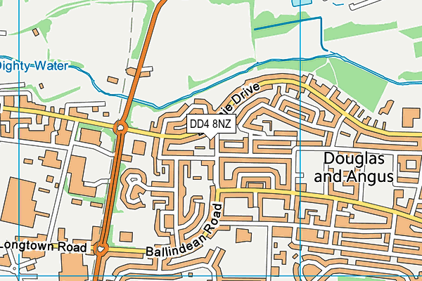 DD4 8NZ map - OS VectorMap District (Ordnance Survey)