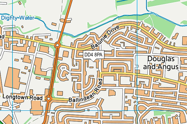 DD4 8PA map - OS VectorMap District (Ordnance Survey)