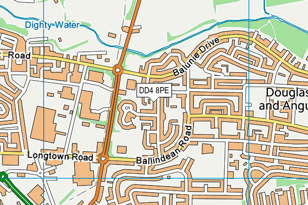 DD4 8PE map - OS VectorMap District (Ordnance Survey)