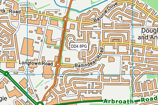 DD4 8PG map - OS VectorMap District (Ordnance Survey)