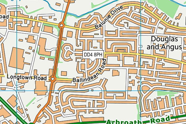 DD4 8PH map - OS VectorMap District (Ordnance Survey)