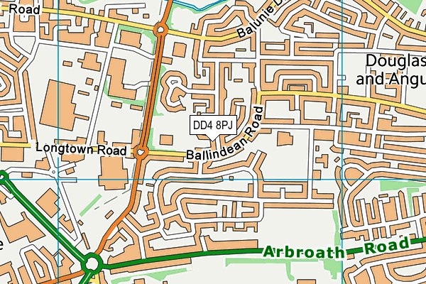 DD4 8PJ map - OS VectorMap District (Ordnance Survey)