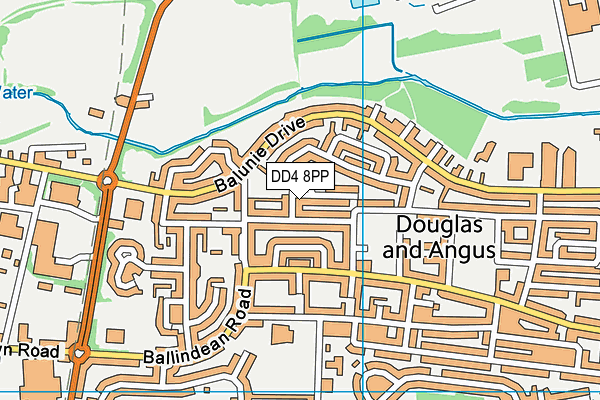 DD4 8PP map - OS VectorMap District (Ordnance Survey)