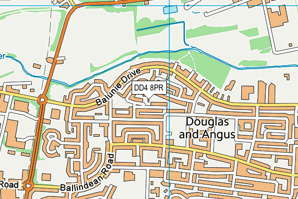 DD4 8PR map - OS VectorMap District (Ordnance Survey)