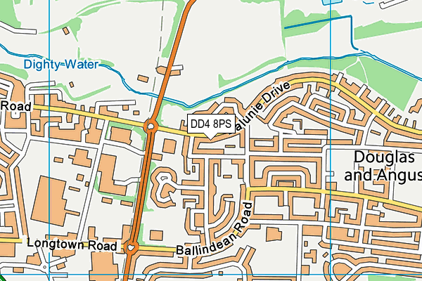 DD4 8PS map - OS VectorMap District (Ordnance Survey)
