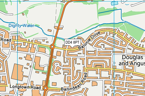 DD4 8PT map - OS VectorMap District (Ordnance Survey)