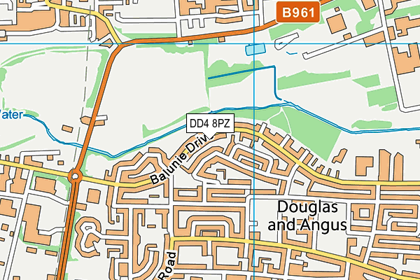 DD4 8PZ map - OS VectorMap District (Ordnance Survey)