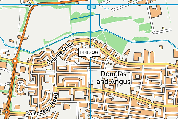 DD4 8QG map - OS VectorMap District (Ordnance Survey)
