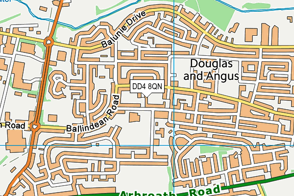 DD4 8QN map - OS VectorMap District (Ordnance Survey)