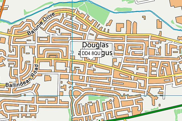 DD4 8QU map - OS VectorMap District (Ordnance Survey)