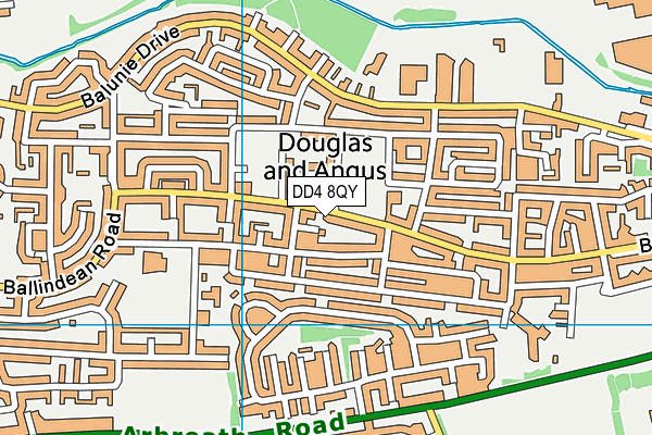 DD4 8QY map - OS VectorMap District (Ordnance Survey)