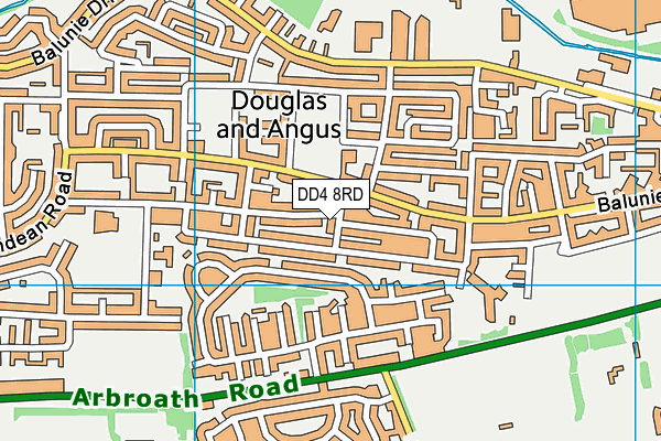 DD4 8RD map - OS VectorMap District (Ordnance Survey)