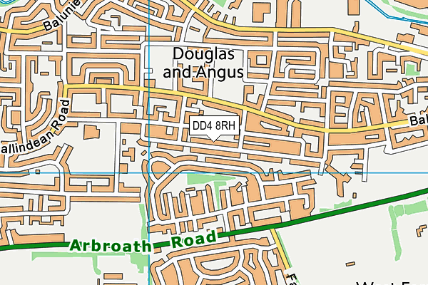 DD4 8RH map - OS VectorMap District (Ordnance Survey)
