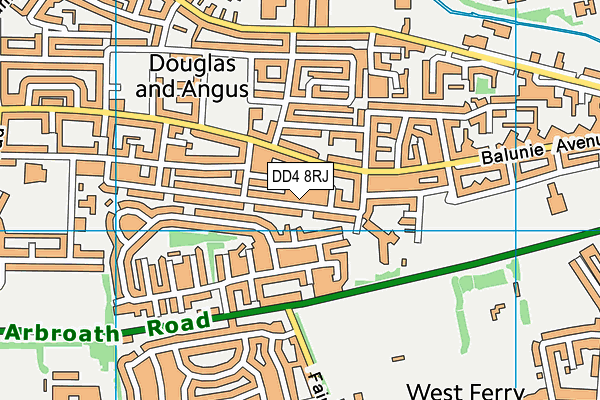 DD4 8RJ map - OS VectorMap District (Ordnance Survey)