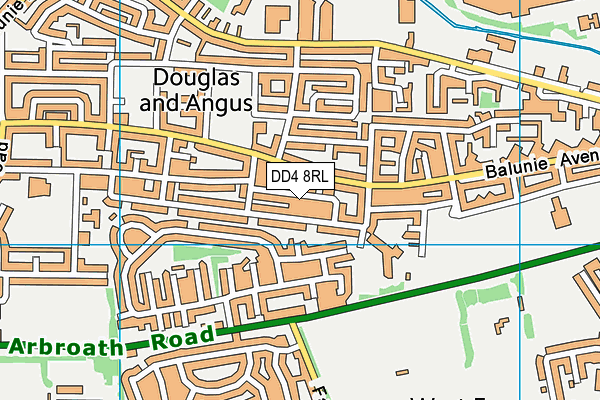 DD4 8RL map - OS VectorMap District (Ordnance Survey)
