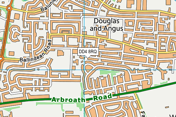 DD4 8RQ map - OS VectorMap District (Ordnance Survey)