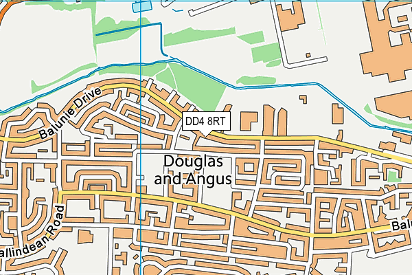 DD4 8RT map - OS VectorMap District (Ordnance Survey)