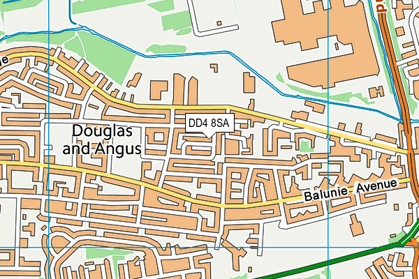 DD4 8SA map - OS VectorMap District (Ordnance Survey)