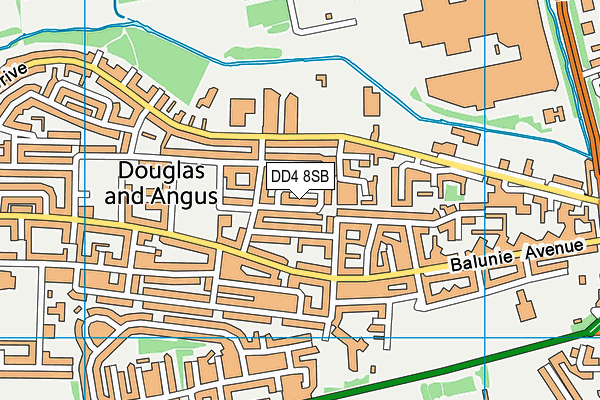 DD4 8SB map - OS VectorMap District (Ordnance Survey)