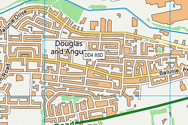 DD4 8SD map - OS VectorMap District (Ordnance Survey)