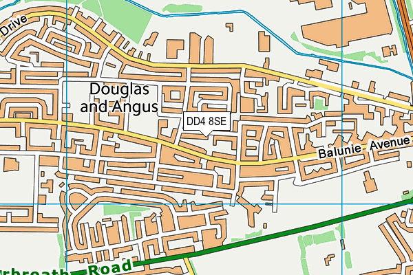 DD4 8SE map - OS VectorMap District (Ordnance Survey)
